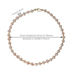 Natural freshwater champagne Baroque pearl necklace, fashionable and exquisite pearl necklace for women