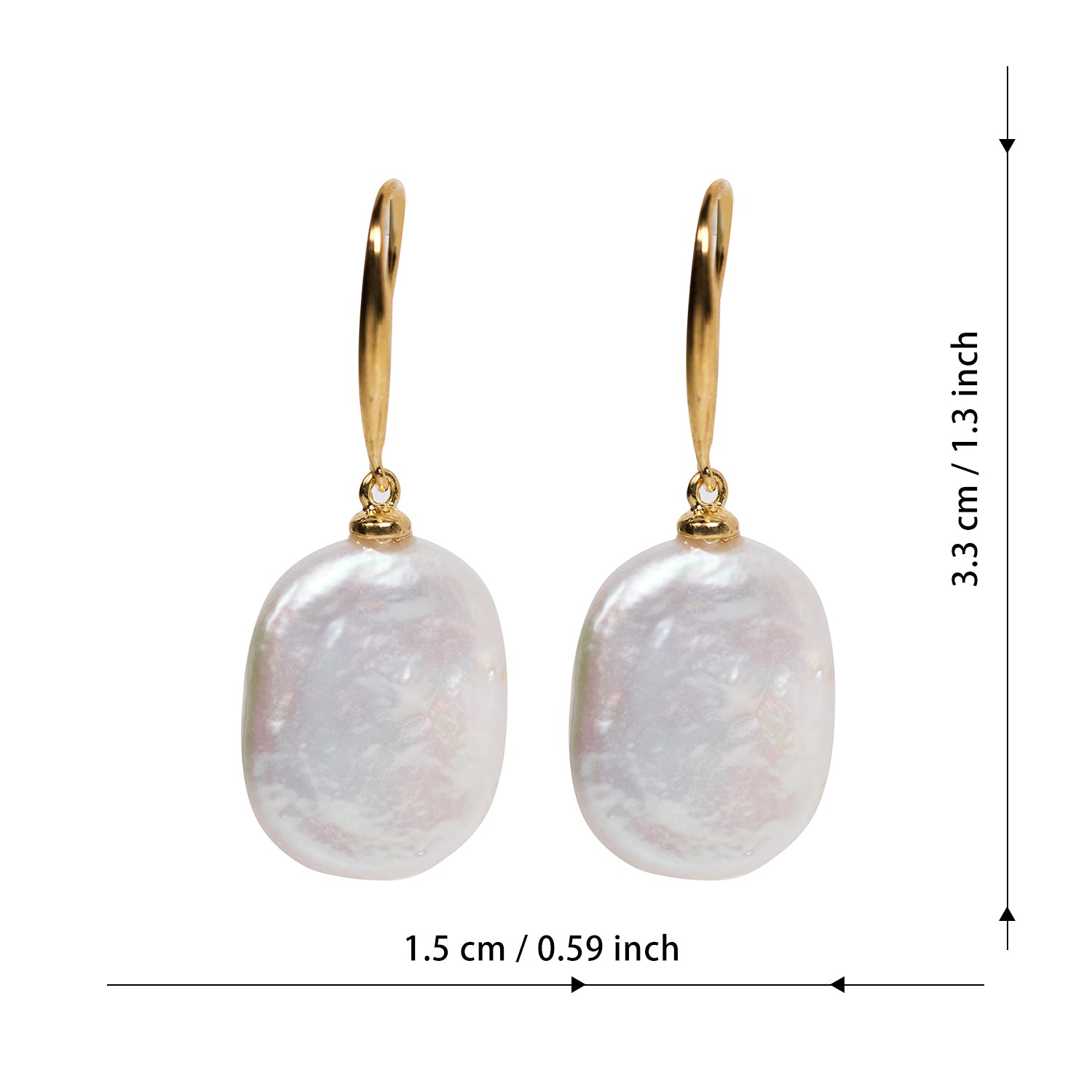 Hot Selling 925 Silver Baroque Drop Pearl Earrings Good Quality Freshwater Pearl Ear Hook
