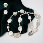 Natural freshwater pearl necklace wholesale High quality Baroque shaped pearl choker