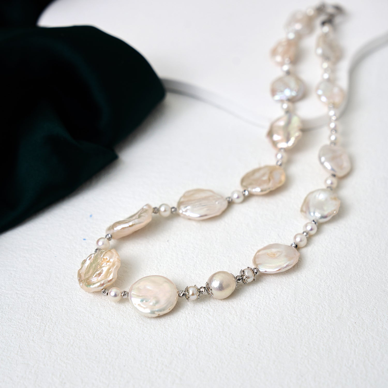 Natural freshwater pearl necklace wholesale High quality Baroque shaped pearl choker