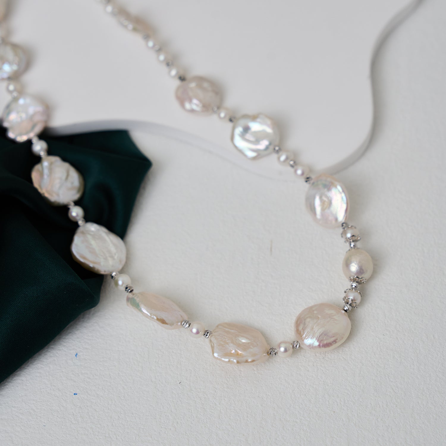 Natural freshwater pearl necklace wholesale High quality Baroque shaped pearl choker