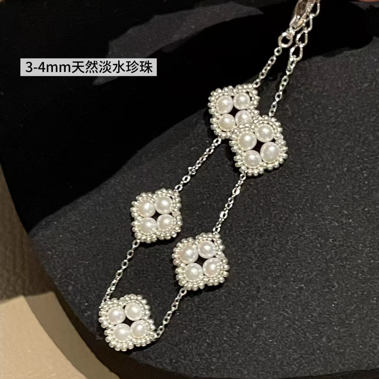 Hot selling Natural Freshwater white pearl necklace sweater chain, Fashionable handmade design pearl necklace for women