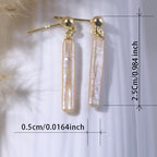 Best Price Natural Freshwater Pink Purple Toothpick Baroque Pearl Dynamic Earrings for Women