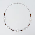 New Design Natural Freshwater White square Baroque Pearl Necklace, Fashionable natural gemstone necklace for women