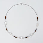 New Design Natural Freshwater White square Baroque Pearl Necklace, Fashionable natural gemstone necklace for women