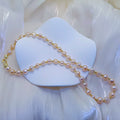 Natural freshwater champagne Baroque pearl necklace, fashionable and exquisite pearl necklace for women