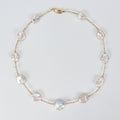 Panic Buying Natural Freshwater White large-sized petal-shaped Baroque Pearl Necklace High-end pearl necklace for women