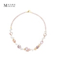 Recommend Natural freshwater white, pink, purple, various irregular Baroque pearl full bead necklaces suitable for women
