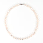 Hot Sale Natural Freshwater white nearly circular pearl necklace, Fashionable and versatile S925 sterling silver chain for women