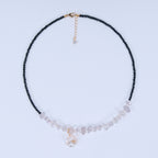 Best Price Natural Freshwater white Baroque pearl Irregular purple crystal Pendant Necklace Fashionable pearl necklace for Women