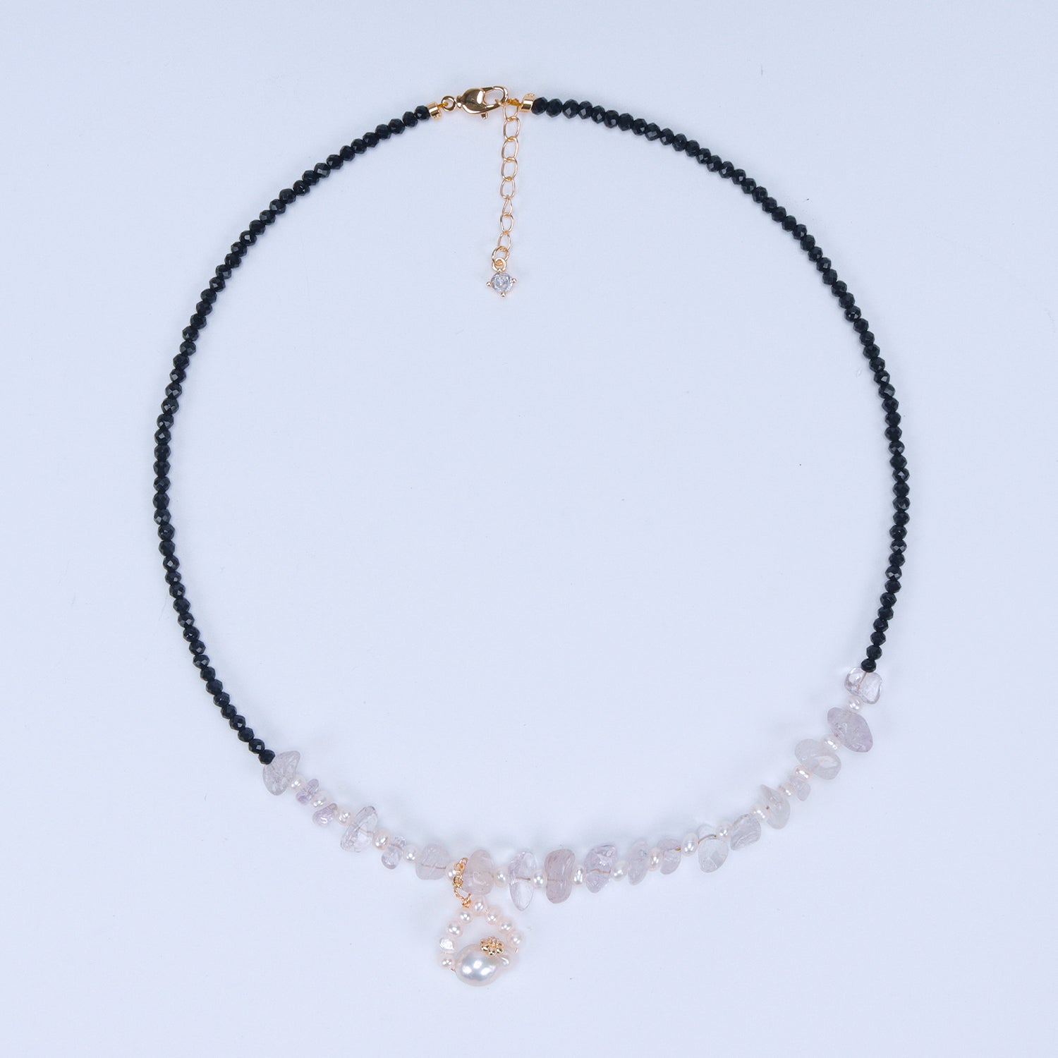 Best Price Natural Freshwater white Baroque pearl Irregular purple crystal Pendant Necklace Fashionable pearl necklace for Women