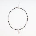 New Design Natural Freshwater White Pearl Popular Cross Star Pendant Necklace Black Spinel Beaded Necklace Jewelry for Women