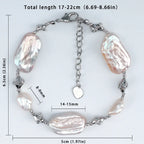2026 Luxury Freshwater Baroque Shape Bracelet for Women White Pearl Beaded with Special Buckle Design Niche Jewelry Wholesale