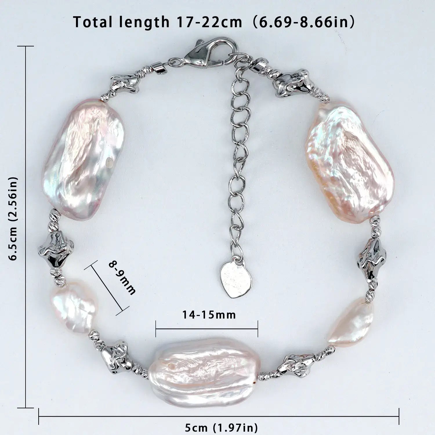 2026 Luxury Freshwater Baroque Shape Bracelet for Women White Pearl Beaded with Special Buckle Design Niche Jewelry Wholesale