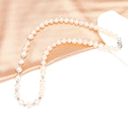 Hot Sale Natural Freshwater white nearly circular pearl necklace, Fashionable and versatile S925 sterling silver chain for women