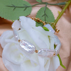 Recommend Natural Freshwater white square Baroque pearl Bracelet, Fashionable pearl bracelet for Women's jewelry