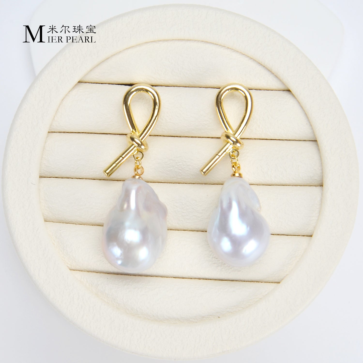 Recommend Asymmetry Irregular Freshwater Pearl White Big Baroque Pearl Earrings For Women Jewellery