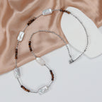 New Design Natural Freshwater White square Baroque Pearl Necklace, Fashionable natural gemstone necklace for women
