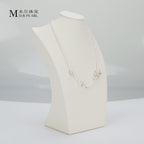 Favourite Natural Freshwater Rice Shaped Pearl Full Bead Necklace with Petals Baroque Pearl Fashion Necklace for Women