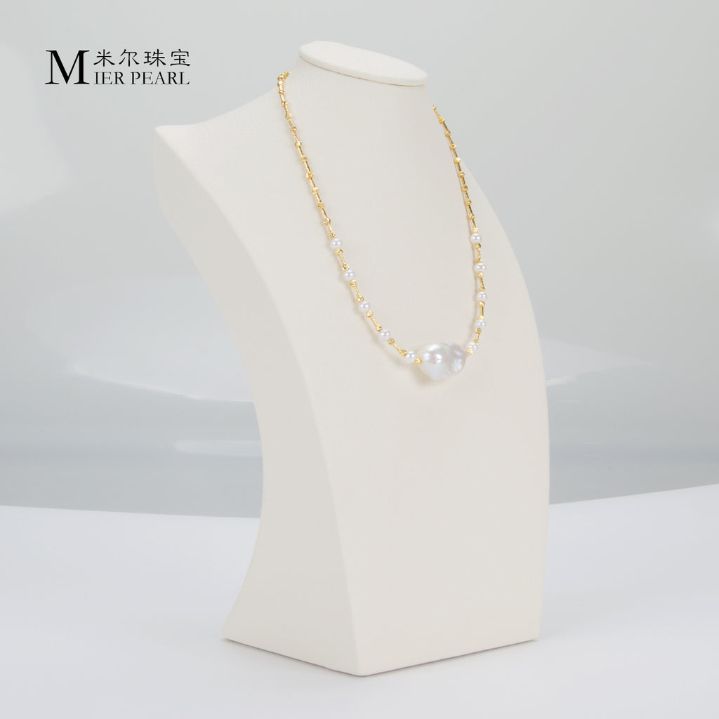 Best Selling Natural Freshwater Balloon Pearl Necklace Fashionable and Elegant, Suitable for Women