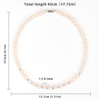 Hot Sale Natural Freshwater white nearly circular pearl necklace, Fashionable and versatile S925 sterling silver chain for women
