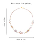 Recommend Natural freshwater white, pink, purple, various irregular Baroque pearl full bead necklaces suitable for women