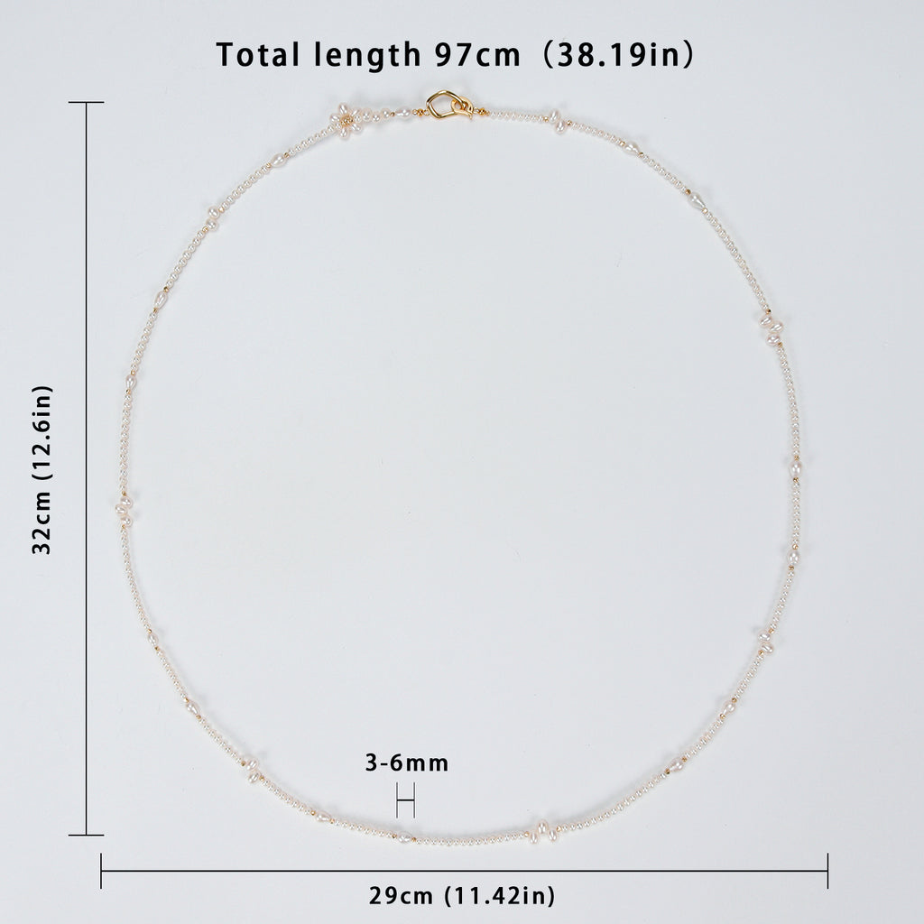 Recommend Natural Freshwater White Pearl Necklace Sweater chain, Fashionable long sweater chain for women