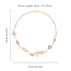 New Design Natural Freshwater Pink Purple Large Baroque Pearl Handmade Vintage Necklace