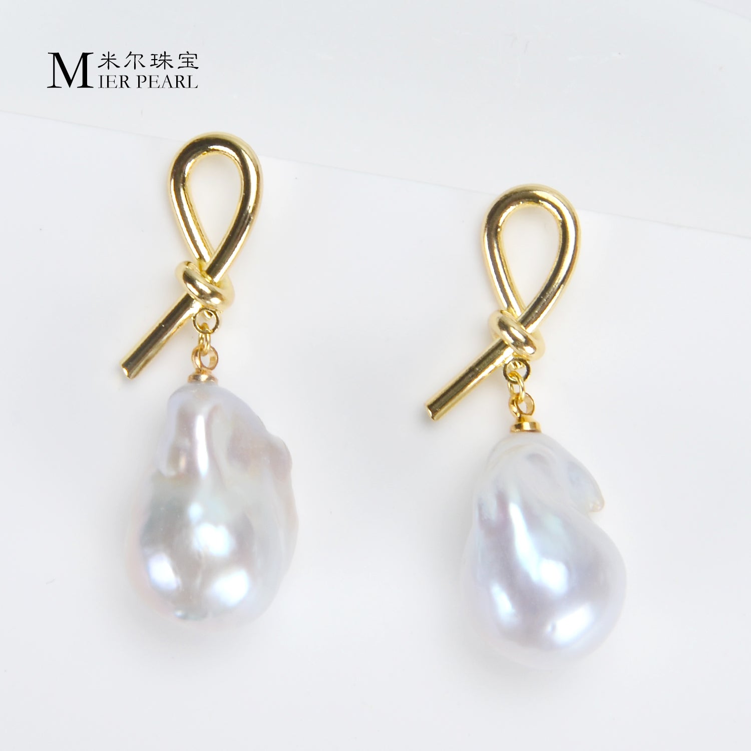 Recommend Asymmetry Irregular Freshwater Pearl White Big Baroque Pearl Earrings For Women Jewellery