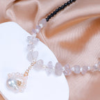 Best Price Natural Freshwater white Baroque pearl Irregular purple crystal Pendant Necklace Fashionable pearl necklace for Women