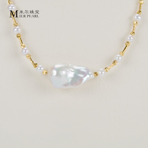 Best Selling Natural Freshwater Balloon Pearl Necklace Fashionable and Elegant, Suitable for Women