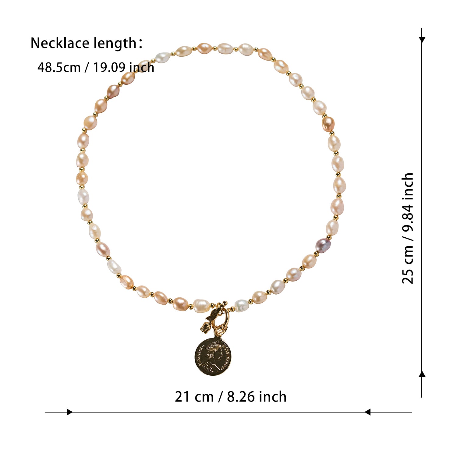 Good Quality Colorful Baroque Pearl Necklace Women Multi-Style Clavicle Chain Luxury  Necklace