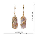 Fashion 14K alloy natural purple wire winding  baroque pearl earring