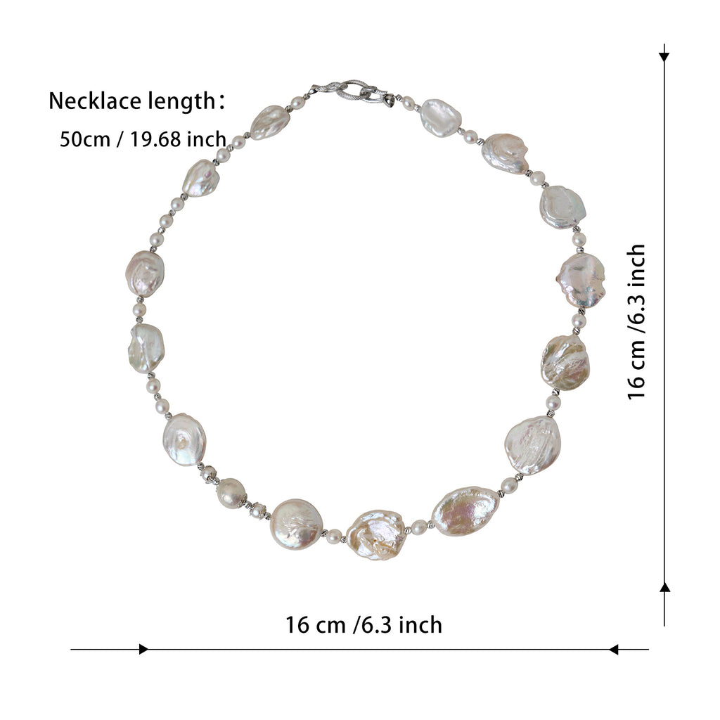Natural freshwater pearl necklace wholesale High quality Baroque shaped pearl choker