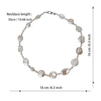 Natural freshwater pearl necklace wholesale High quality Baroque shaped pearl choker