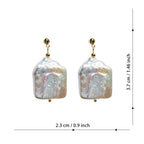 Recommend Irregular Freshwater Pearl Drop Earrings Unique Irregular Baroque Freshwater Cultured Pearl For Women