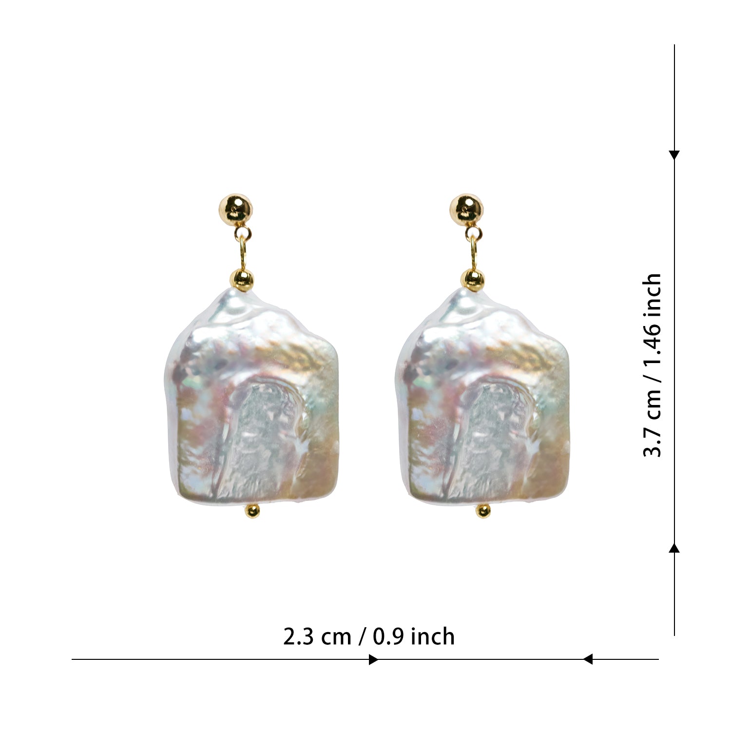 Recommend Irregular Freshwater Pearl Drop Earrings Unique Irregular Baroque Freshwater Cultured Pearl For Women