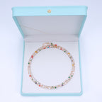 Favourite Natural Freshwater white Baroque Pearl Colored tourmaline double-layer Necklace for women girls