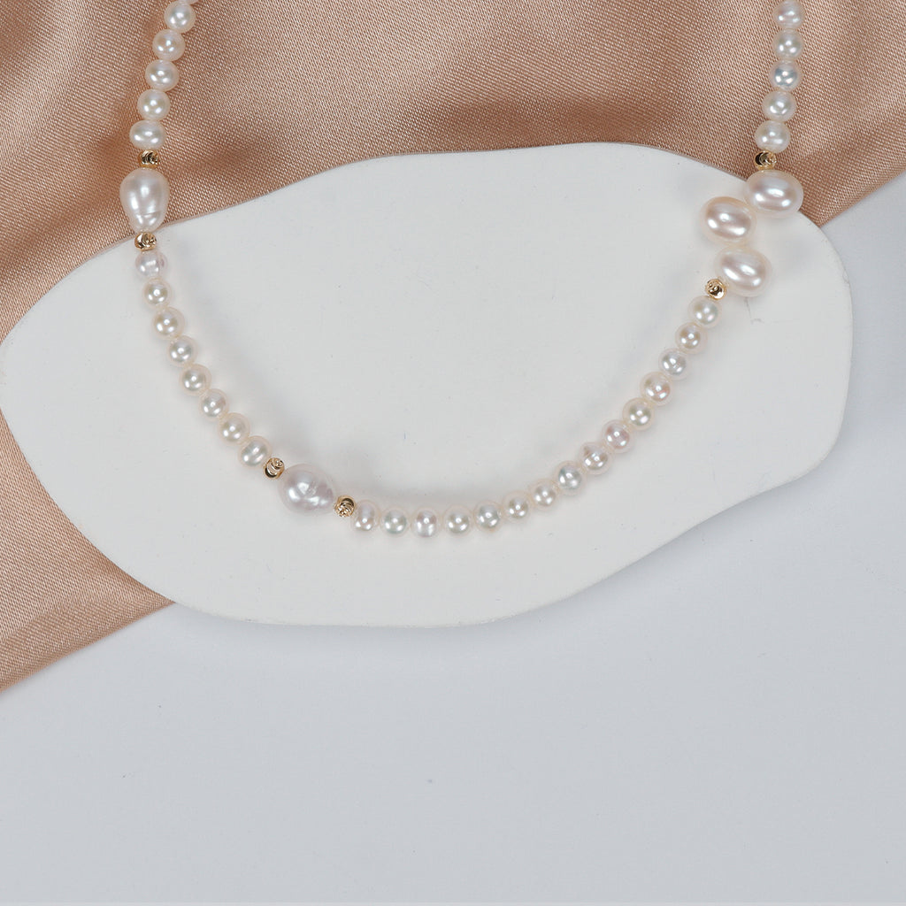 Recommend Natural Freshwater White Pearl Necklace Sweater chain, Fashionable long sweater chain for women