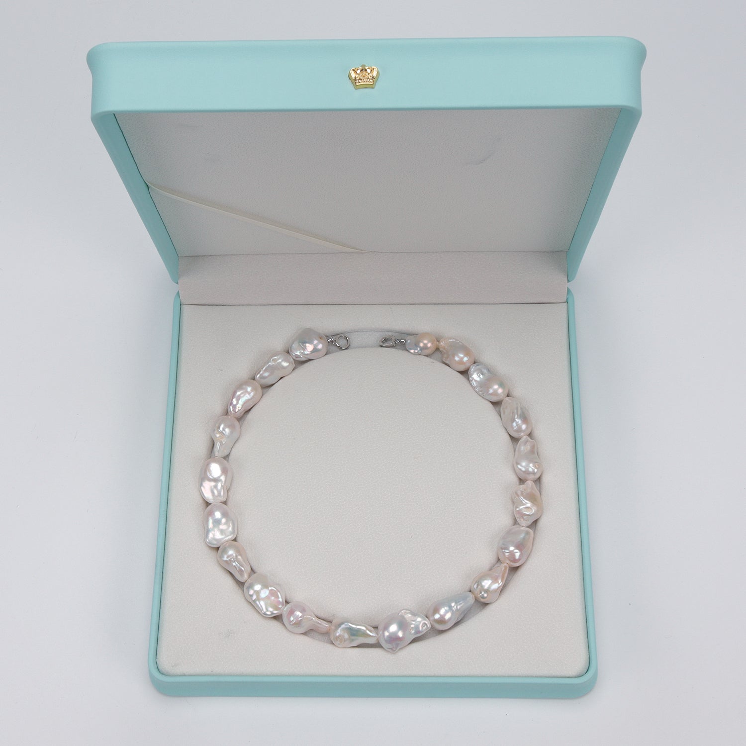 Good Quality Natural Freshwater white Irregular large Baroque Pearl bead Necklace, High-end pearl necklace for Women's jewelry