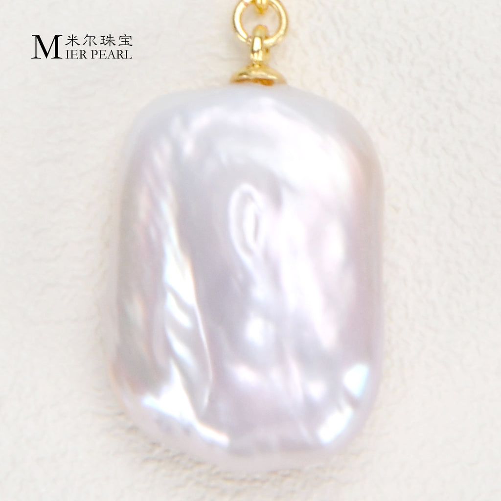 Fashion Natural Freshwater White Baroque Pearl Earrings Simple Jewelry Design Geometric Women's Pearl Earrings