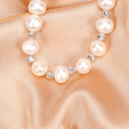 Hot Sale Natural Freshwater white nearly circular pearl necklace, Fashionable and versatile S925 sterling silver chain for women