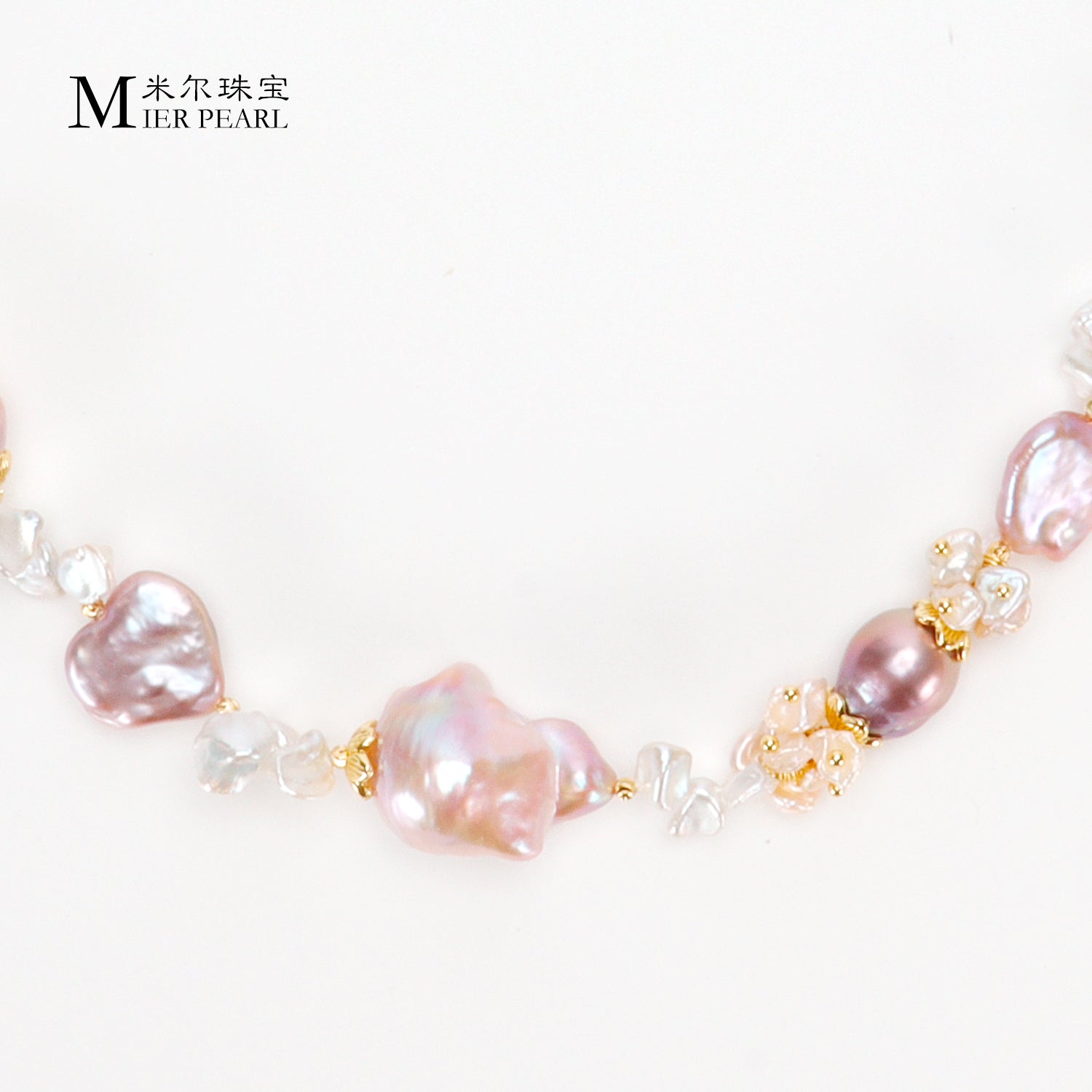 Recommend Natural freshwater white, pink, purple, various irregular Baroque pearl full bead necklaces suitable for women
