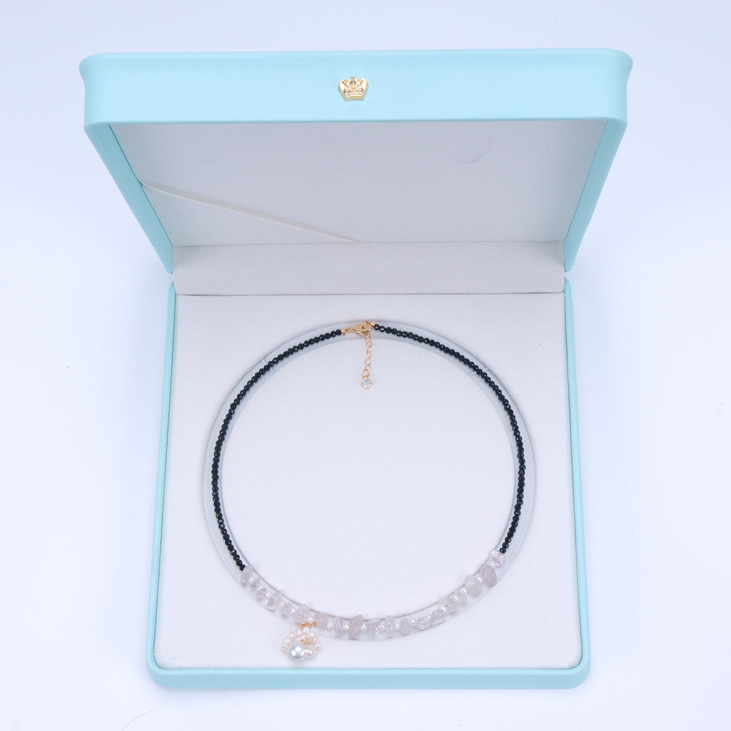 Best Price Natural Freshwater white Baroque pearl Irregular purple crystal Pendant Necklace Fashionable pearl necklace for Women