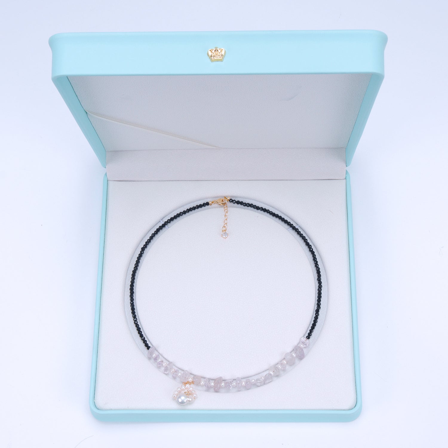 Best Price Natural Freshwater white Baroque pearl Irregular purple crystal Pendant Necklace Fashionable pearl necklace for Women