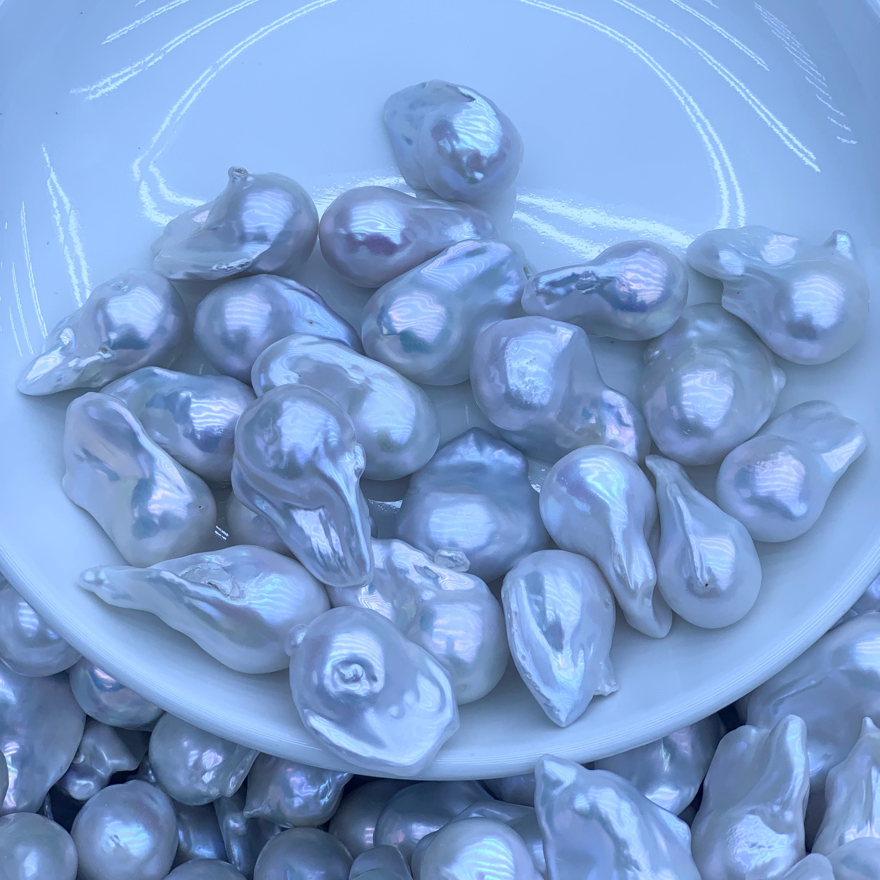 DIY Material Natural freshwater white Big Baroque pearl loose beads, 15-35mm AA grade pearls, single purchase