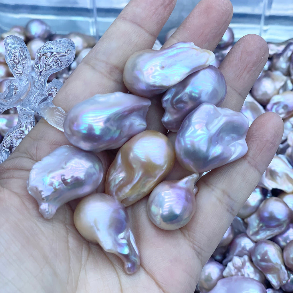 DIY Material Natural freshwater colored Baroque pearl loose beads, AAA grade 20-30mm large Baroque pearl single purchase
