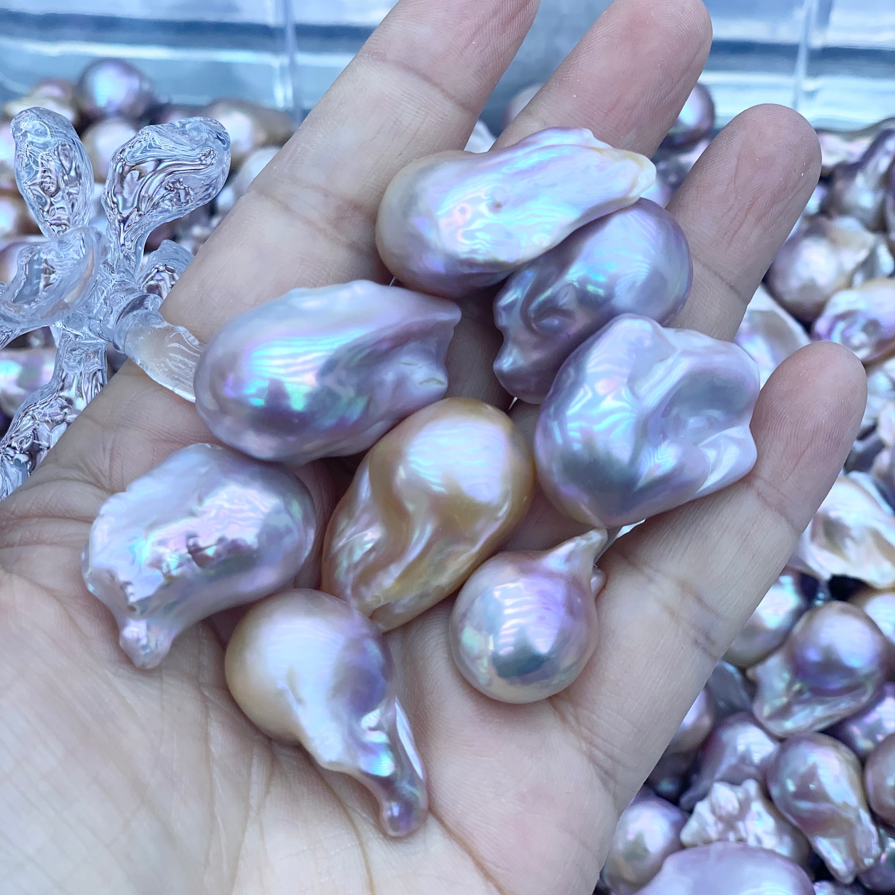 DIY Material Natural freshwater colored Baroque pearl loose beads, AAA grade 20-30mm large Baroque pearl single purchase