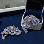 High quality Natural Freshwater pearl flower brooch, fashionable high-end pearl brooch as a gift for women