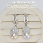 New Product Classical Style Earrings Natural Freshwater Baroque Pearl Earrings Gift for Girls